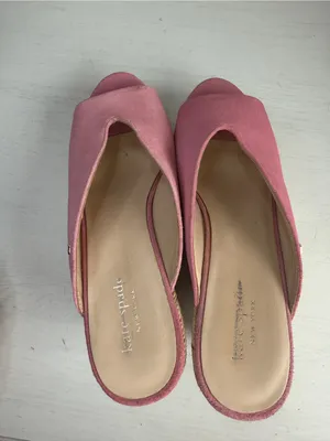 KATE SPADE Thea Wedge in Rococo Pink Sz 8 Suede Espadrille Feminine Girly thumbnail 4