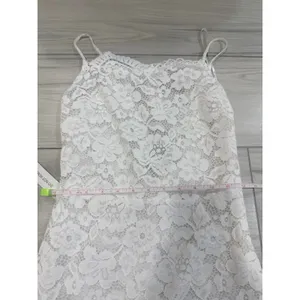 For Love & Lemons White Lace Mini Dress Spaghetti Strap Deep V Back XS NWT thumbnail 4