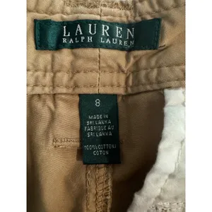 Lauren Ralph Lauren Women's 8 Khaki Utility Capri Pants Cropped Snap Pocket thumbnail 4