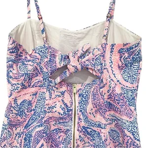 Lilly Pulitzer Shelli Sheath Dress Women's 0‎ Blue Pink Feminine Dainty Classic thumbnail 6