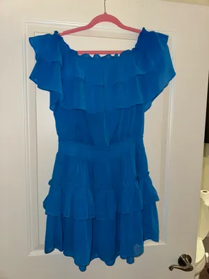 Blue Ruffle Dress thumbnail 5