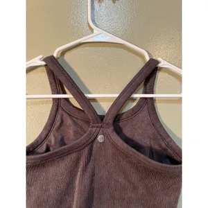 Harmony Balance Women's Size XS Y-Back Tank Top Ribbed Mocha Mineral Wash Brown thumbnail 5