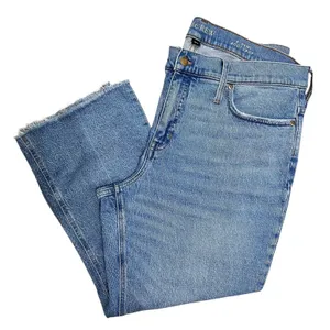 J.Crew Womens‎ 9" Demi Boot Crop Jeans Size 34 Brommell Wash Frayed Hem Denim thumbnail 1