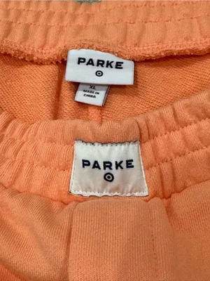 Parke x Target XL Women's High-Rise Boxer Sweatpants Relaxed Fit Stretch Pink thumbnail 2