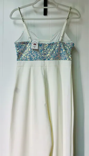Boutique White and iridescent sequin jumpsuit thumbnail 9