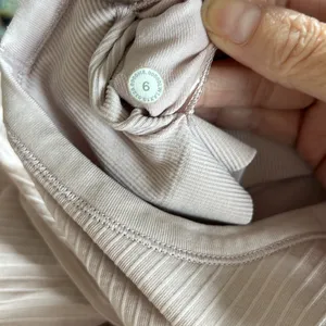 Lululemon Pale Pink Ribbed Sports Bra/Tank thumbnail 6