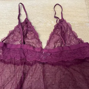 Victoria's Secret Sheer Lace Chemise in Deep Purple thumbnail 5