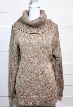 Ralph Lauren‎ Casual Tan Cowl Neck Sweater Size M thumbnail 1