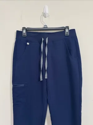 Figs Zamora Drawstring Jogger Scrub Pant back embroidered in Navy size S thumbnail 3