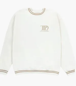 The Tortured Poets Department Taylor Swift Cream Tan Sweatshirt size medium thumbnail 1