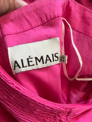 Alemais Celeste Cotton Mini Dress Pink US 2 thumbnail 5