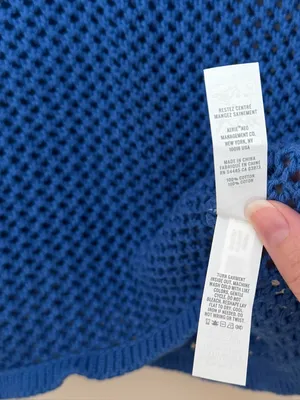 Offline By Aerie Blue Open Knit Sweater Tank Top Women’s Small Beach Cover Up thumbnail 5