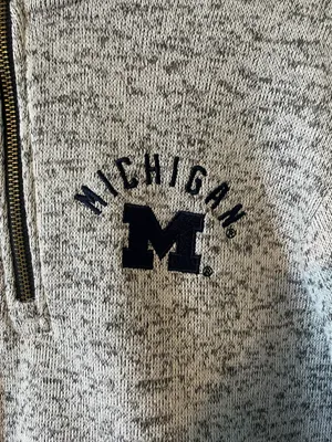 Champion Michigan Gray Quarter-Zip thumbnail 2