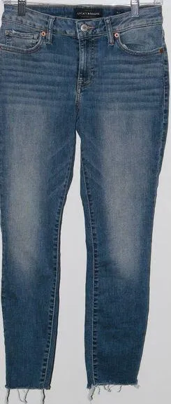 Women's Lucky Brand Blue Casual Straight Leg Distressed Skinny Jeans Size 2 / 26 thumbnail 1