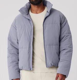 Alo Yoga Stretch Woven Street Puffer Fog M thumbnail 1