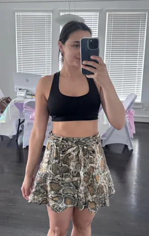 ZARA Snake Print Skirt thumbnail 1