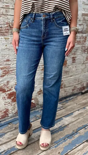 Risen Straight Leg Jean Blue Size 1X thumbnail 1