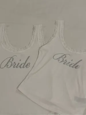 Rhinestoned Bride Lace Cami thumbnail 3