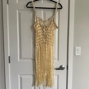 Urban Outfitters Ribbon Bow Fringe Top - O/S - Cream‎ - NWT thumbnail 6