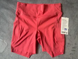 Lululemon Fast and Free High-Rise Short 6" *5 Pocket Desert Red Size 10 thumbnail 2