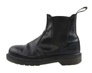 Dr. Martens 2976 Smooth Leather Black Round Toe Slip On Chelsea Boots M-6 W-7 thumbnail 1