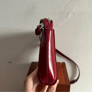 Vintage Lauren Ralph Lauren Cow Leather Red Shoulder Bag Y2K Country Western thumbnail 5