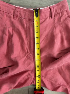 Aritzia Wilfred The Effortless Linen Cropped Wide Leg Pant Warm Sienna Red 2 thumbnail 5
