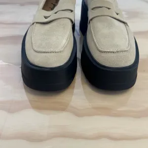 Free People Nico Sand Suede Platform Loafers Sz 38 thumbnail 5