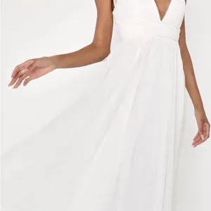 New Lulus Medium Sweet Greek Goddess‎ White Mesh Dress Romantic Cottagecore thumbnail 12