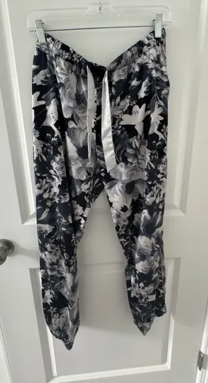 Victoria's Secret Satin Floral Drawstring Pajama Pant thumbnail 1