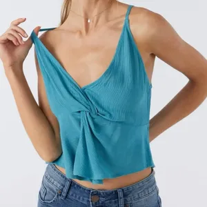O’Neill Blue Moon Twist Front Boho Beachy Tank Top Large NWT thumbnail 1