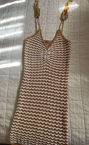 Skylar Rose Shoulder Tie Knit Dress thumbnail 3
