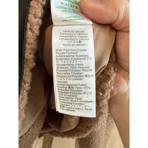 J. Crew Sherpa Lady Barn Jacket Women's Brown Collarless Long Sleeve Boho thumbnail 6
