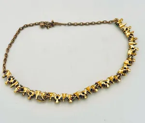 Vintage Blue/Green Borealis Crystal Rhinestone Dainty Necklace thumbnail 9