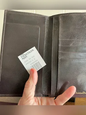 A HTF Rare Vintage Dark Brown Calfskin Leather Christian Dior Soft Travel Wallet thumbnail 6