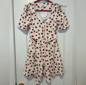 Princess Polly NWT Quanta du soleil sally dress strawberry cherry print thumbnail 5