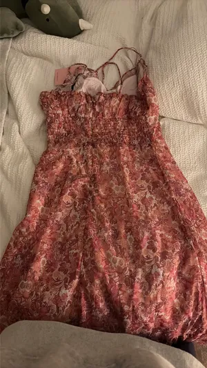 Hello Molly Dress Midi Pink Floral thumbnail 3