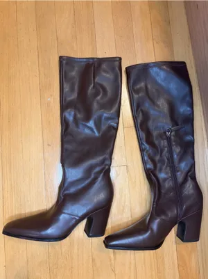 Franco Sarto Juno Over The Knee Block Heel Brown Boots - Size 9.5 thumbnail 2