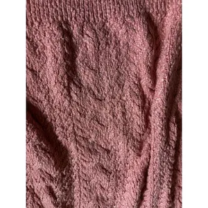 Free People Cable Knit Sweater Large Pink Boho Chunky Pullover thumbnail 4