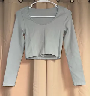 oqq long sleeve top Silver Size M thumbnail 1