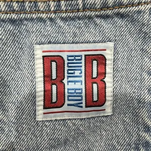 Vintage 90s Jr Size 7‎ Bugle Boy Jeans Distressed Blue High Rise Mom Tapered Leg thumbnail 8