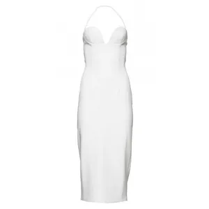 Retrofête Cheryl White Bridal Halter Bodycon Midi Dress NWT Women’s XL thumbnail 3