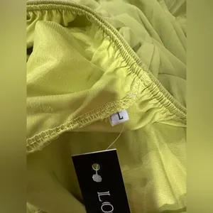 Love & Lemonade Lime Green Halter Maxi Dress Large thumbnail 9