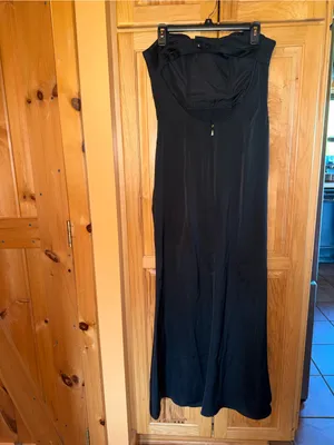 Azazie Black Strapless Bridesmaid Dress thumbnail 3