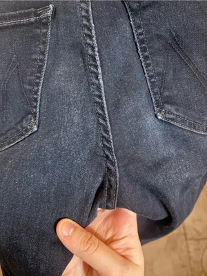 Mother High Waisted Looker Ankle Fray Jeans in Last Call thumbnail 9