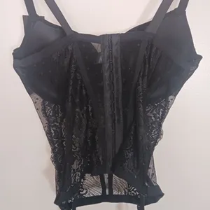 Fredericks Hollywood Arielle Lace Bustier XL Black Corset Boned Underwire NWT thumbnail 6