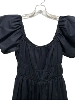 Hollister Puff Sleeve Fit & Flare Mini Dress Black Women’s Size Small thumbnail 3