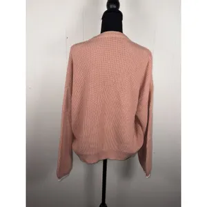Demylee Sweater Womens Small Pink‎ Cotton Pocket Oversized thumbnail 2