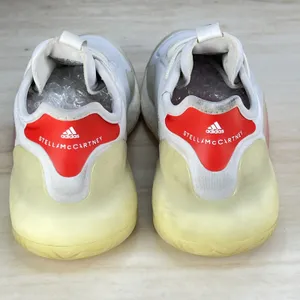 Adidas Stella McCartney Court Shoes White Red Sneakers EE4017 Womens 6 thumbnail 5
