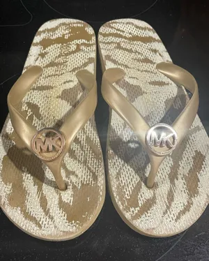 Michael Kors Logo Print Flip Flop Sandals Preloved Womens Size 5/6 thumbnail 1